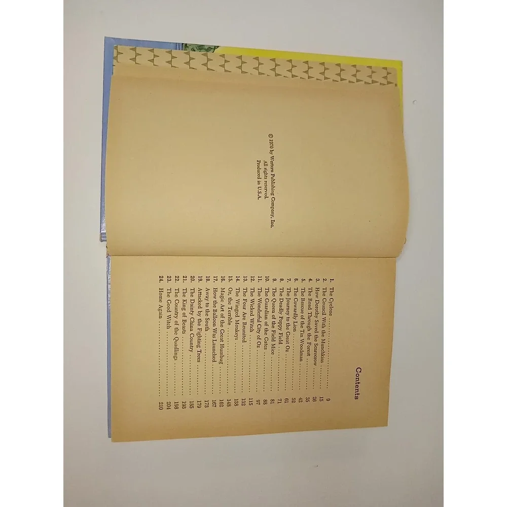 1970 The Wizard Of‎ Oz By L. Frank Baum Book Hardcover